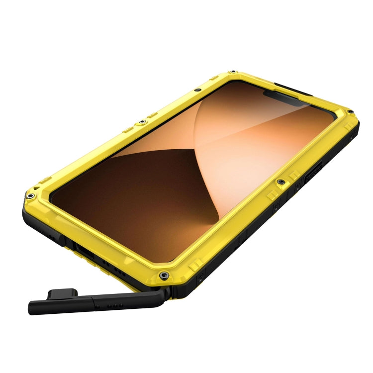 For iPhone 14 Pro Max RedPepper Wolf 360 Full Body Rugged Life Water-resistant Phone Case(Yellow)