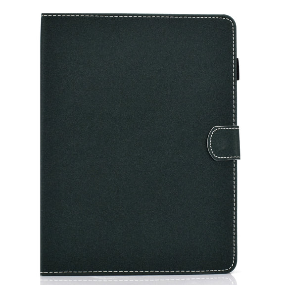 For 10 inch Solid Color Tablet PC Universal Magnetic Horizontal Flip Leather Case with Card Slots & Holder(Green)