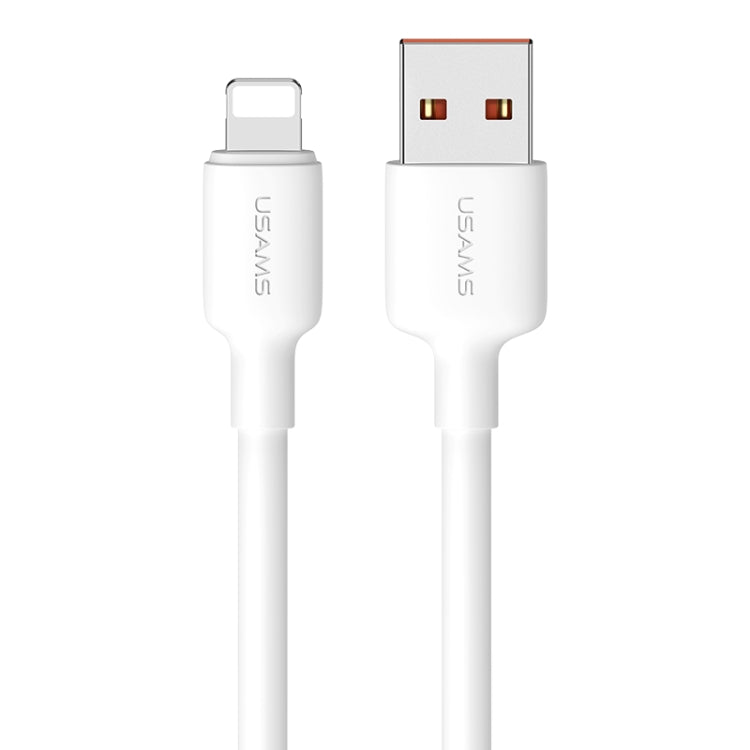 USAMS US-SJ605 U84 2.4A USB to 8 Pin Charging Data Cable, Cable Length:2m(White)