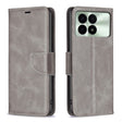 For Xiaomi Redmi K70 / K70 Pro Lambskin Texture Pure Color Flip Leather Phone Case(Grey) - Xiaomi Cases by PMC Jewellery | Online Shopping South Africa | PMC Jewellery | Buy Now Pay Later Mobicred
