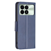 For Xiaomi Redmi K70 / K70 Pro Lambskin Texture Pure Color Flip Leather Phone Case(Blue)