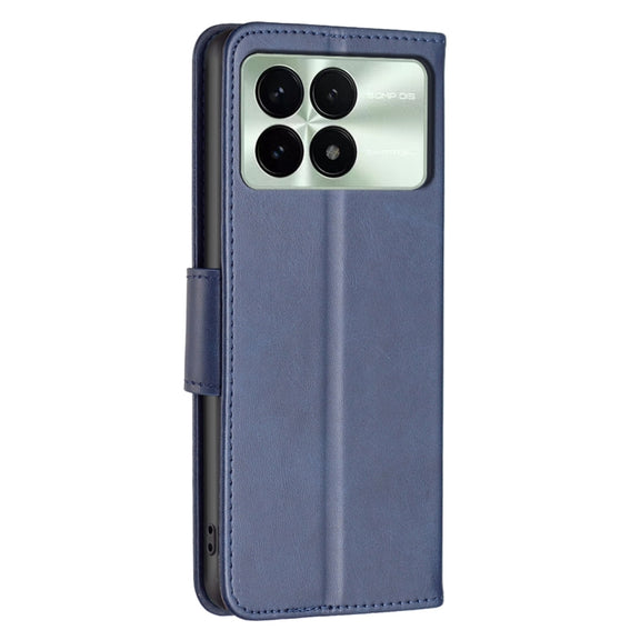 For Xiaomi Redmi K70 / K70 Pro Lambskin Texture Pure Color Flip Leather Phone Case(Blue)
