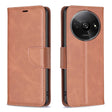 For Xiaomi Redmi A3 Lambskin Texture Pure Color Flip Leather Phone Case(Brown) - Xiaomi Cases by PMC TechLife | Online Shopping South Africa | PMC TechLife | Buy Now Pay Later Mobicred
