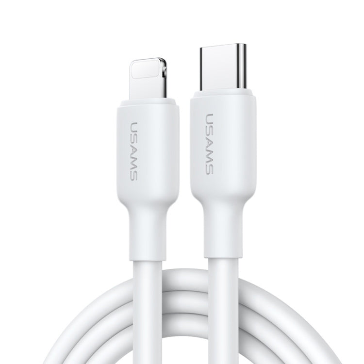 USAMS US-SJ611 U84 PD20W USB-C / Type-C to 8 Pin Charging Data Cable, Cable Length:2m(White)