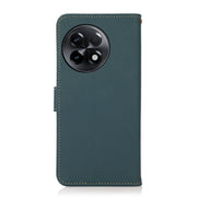 For OnePlus Ace 2 5G KHAZNEH Custer Texture RFID Genuine Leather Phone Case(Green)