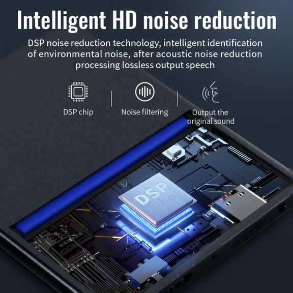 JNN K1 Square HD Noise Canceling Recorder, Capacity:32GB(Black)
