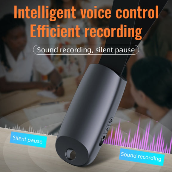 JNN S26 Smart Digital Noise Canceling Voice Recorder with Lanyard, Capacity:8GB(Black)