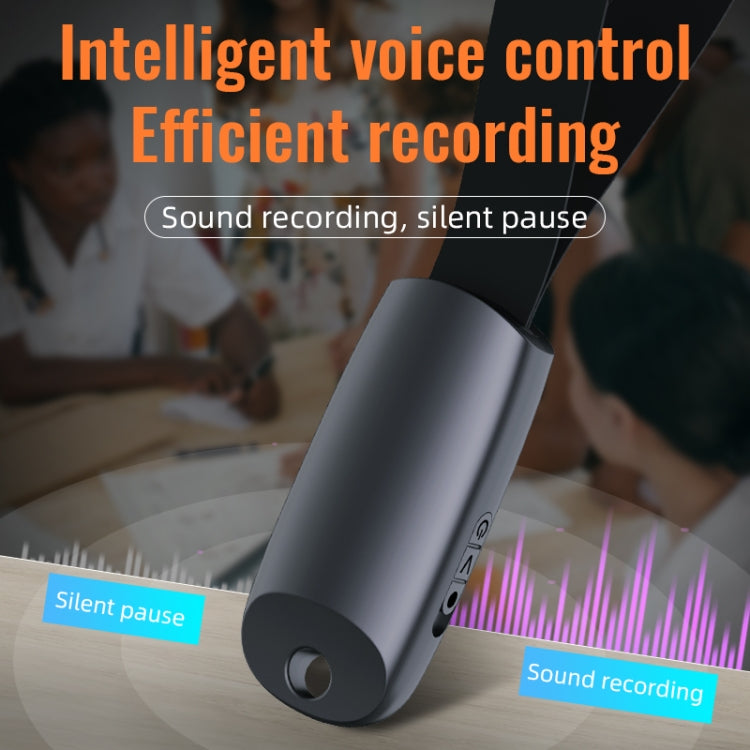 JNN S26 Smart Digital Noise Canceling Voice Recorder with Lanyard, Capacity:8GB(Black)