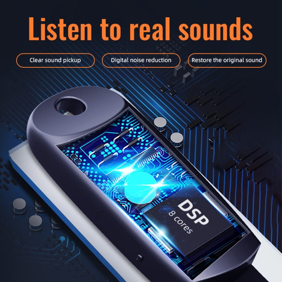 JNN S26 Smart Digital Noise Canceling Voice Recorder with Lanyard, Capacity:8GB(Black)