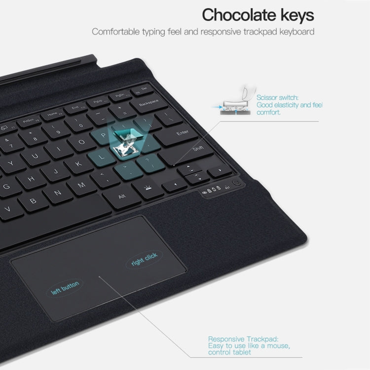For Microsoft Surface Pro 8 / 9 / X Magnetic Bluetooth Keyboard Leather Case
