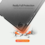 For Lenovo Tab M8 4th Gen DUX DUCIS Domo Series Magnetic Flip Leather Tablet Case(Black)
