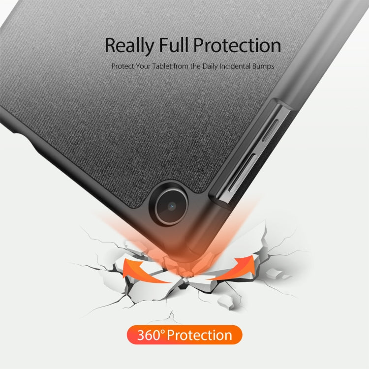 For Lenovo Tab M8 4th Gen DUX DUCIS Domo Series Magnetic Flip Leather Tablet Case(Black)
