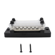 CP-3023-01 150A 12-48V RV Yacht Double-row 6-way Busbar(Black)