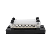 CP-3023-01 150A 12-48V RV Yacht Double-row 6-way Busbar(Black)
