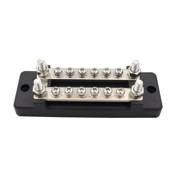 CP-3023-01 150A 12-48V RV Yacht Double-row 6-way Busbar(Black)