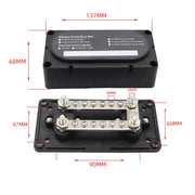 CP-3087-01 100A 48V 12-way M6 Terminal Busbar(Black)
