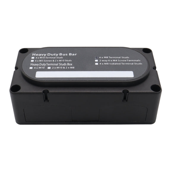 CP-3089-01 300A 48V 4-way M8 Terminal Busbar(Black)
