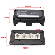 CP-3089-01 300A 48V 4-way M8 Terminal Busbar(Black)