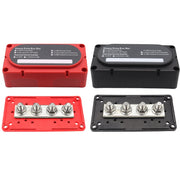 CP-3090 1 Pair  300A 48V 4-way M10 Terminal Busbar(Black + Red)