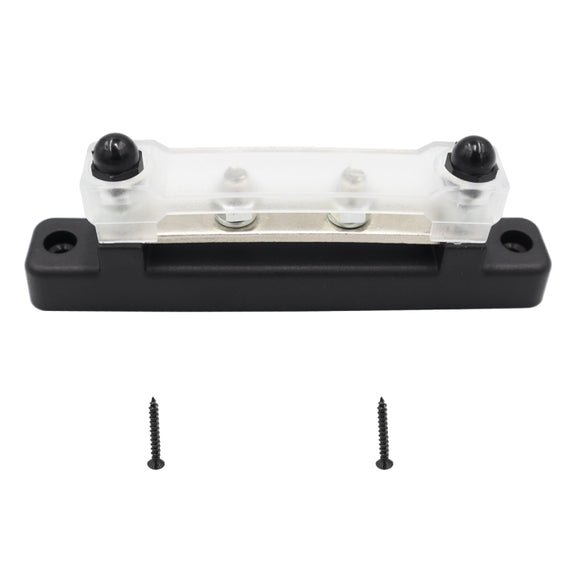 CP-3116-02 150A 12-48V RV Yacht Single-row 2-way Busbar(Black)