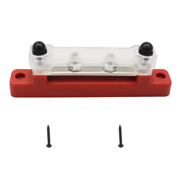 CP-3116-01 150A 12-48V RV Yacht Single-row 2-way Busbar(Red)