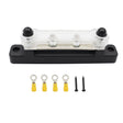 CP-3119 150A 12-48V RV Yacht Single-row 2-way Busbar with 4pcs Terminals(Black) - Booster Cable & Clip by PMC TechLife | Online Shopping South Africa | PMC TechLife | Buy Now Pay Later Mobicred