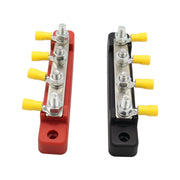 CP-3120 1 Pair 150A 12-48V RV Yacht Single-row 2-way Busbar with 8pcs Terminals(Black + Red)