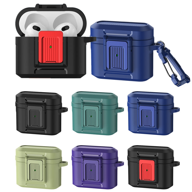 For AirPods 3 Earphone TPU + PC Protective Case(Dark Green)