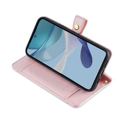For Kyocera Android One S10 Sheep Texture Cross-body Zipper Wallet Leather Phone Case(Pink)