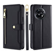 For OnePlus Ace 2/11R Sheep Texture Cross-body Zipper Wallet Leather Phone Case(Black) - OnePlus Cases by PMC TechLife | Online Shopping South Africa | PMC TechLife | Buy Now Pay Later Mobicred