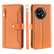For OnePlus Ace 2/11R Sheep Texture Cross-body Zipper Wallet Leather Phone Case(Orange) - OnePlus Cases by PMC TechLife | Online Shopping South Africa | PMC TechLife | Buy Now Pay Later Mobicred