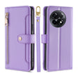 For OnePlus Ace 2/11R Sheep Texture Cross-body Zipper Wallet Leather Phone Case(Purple) - OnePlus Cases by PMC TechLife | Online Shopping South Africa | PMC TechLife | Buy Now Pay Later Mobicred