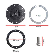 Car Modification Universal Fuel Cell Gas Tank Filler Cap with Nut(Black)