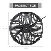 16 inch 12V 80W Car Powerful Transmission Oil Cooling Fan with Mounting Accessorie