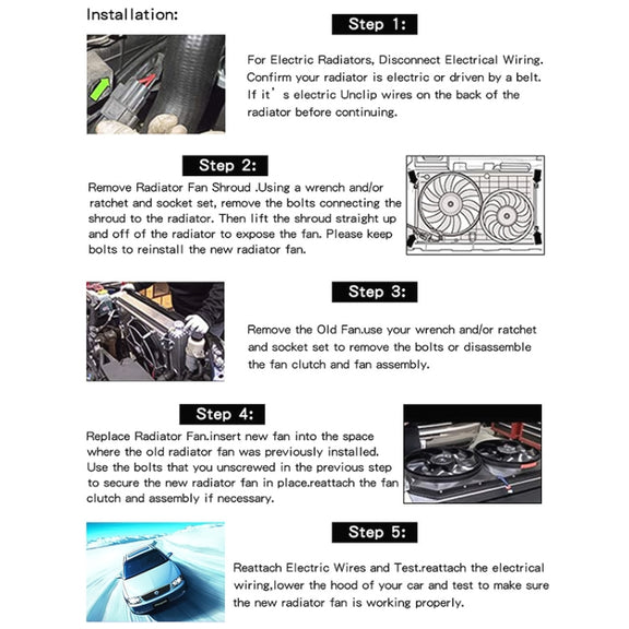 16 inch 12V 80W Car Powerful Transmission Oil Cooling Fan with Mounting Accessorie