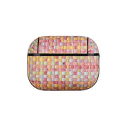 For AirPods Pro 2 PC Woven Leather Skin Earphone Case(Pink)