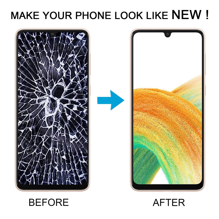 For Samsung Galaxy A33 5G SM-A336 6.36 inch OLED LCD Screen Digitizer Full Assembly with Frame (Gold)