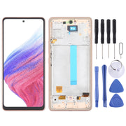 For Samsung Galaxy A53 5G SM-A536 6.48 inch OLED LCD Screen Digitizer Full Assembly with Frame (Gold)