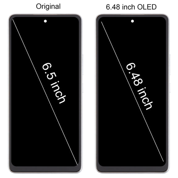 For Samsung Galaxy A53 5G SM-A536 6.48 inch OLED LCD Screen Digitizer Full Assembly with Frame (Blue)