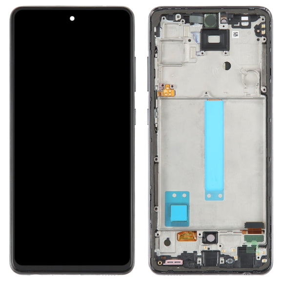 6.33 inch OLED LCD Screen for Samsung Galaxy A52 4G SM-A525 Digitizer Full Assembly with Frame(Black)