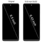 For Samsung Galaxy A52 4G SM-A525 6.43 inch OLED LCD Screen Digitizer Full Assembly with Frame (Blue)