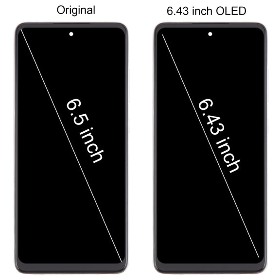 For Samsung Galaxy A52 4G SM-A525 6.43 inch OLED LCD Screen Digitizer Full Assembly with Frame (Blue)
