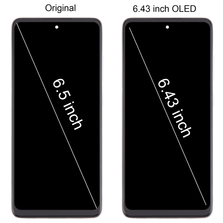 For Samsung Galaxy A52 4G SM-A525 6.43 inch OLED LCD Screen Digitizer Full Assembly with Frame (Blue)