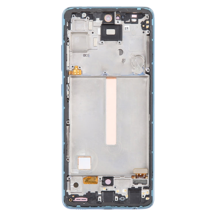 For Samsung Galaxy A52 4G SM-A525 6.43 inch OLED LCD Screen Digitizer Full Assembly with Frame (Blue)