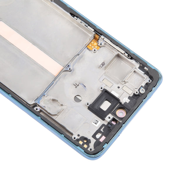 For Samsung Galaxy A52 4G SM-A525 6.43 inch OLED LCD Screen Digitizer Full Assembly with Frame (Blue)