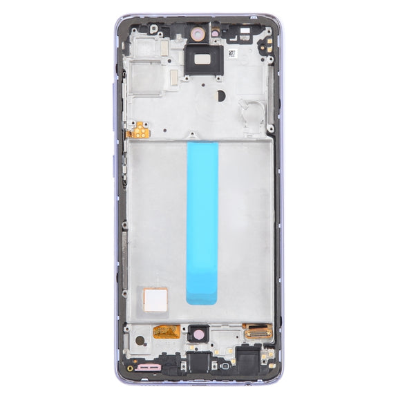 For Samsung Galaxy A52 4G SM-A525 6.43 inch OLED LCD Screen Digitizer Full Assembly with Frame (Purple)