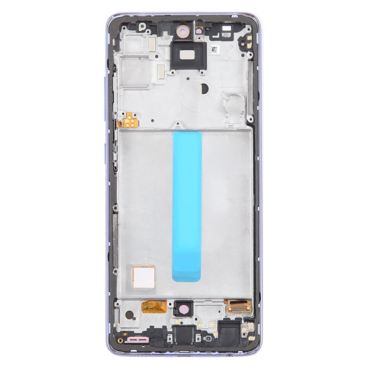 For Samsung Galaxy A52 4G SM-A525 6.43 inch OLED LCD Screen Digitizer Full Assembly with Frame (Purple)
