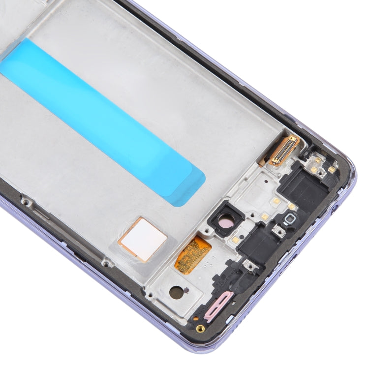 For Samsung Galaxy A52 4G SM-A525 6.43 inch OLED LCD Screen Digitizer Full Assembly with Frame (Purple)