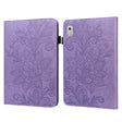 For Lenovo Tab M9 Lace Flower Embossing Pattern Leather Tablet Case(Purple) - Lenovo by PMC TechLife | Online Shopping South Africa | PMC TechLife | Buy Now Pay Later Mobicred