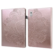 For Lenovo Tab M8 4th Gen TB-300FU Peacock Embossed Pattern Leather Tablet Case(Rose Gold)
